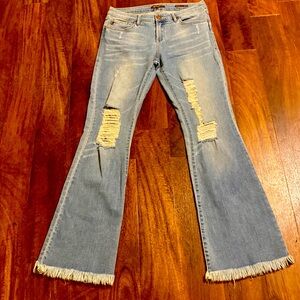 Dear John Sloane Bootcut Women's Size 29 Distressed Blue Jeans 31" Inseam